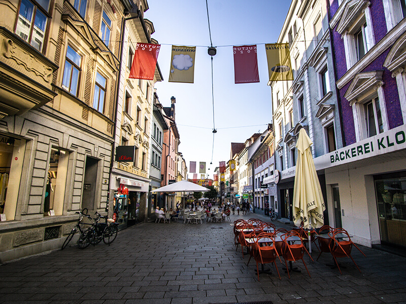 Zentrum-Bregenz Einkaufsstraße Bregenz